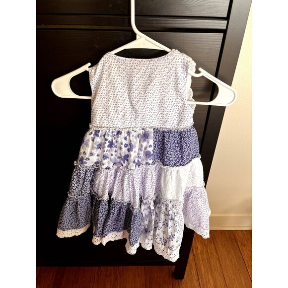 Cutey Couture Floral Dress with crochet detail 100% Cotton Size 2/3 Years - Picture 2 of 5